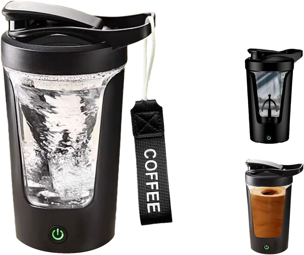 Electric Protein Shaker Bottle, Portable Mixer Cup, USB C Rechargeable, BPA-Free Tritan, 450ml/16oz, 500mAh, för Smooth Shakes