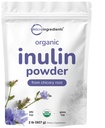 Micro Ingredients Organic Inulin Fiber Powder, 2lb | Natural Prebiotic för att stödja Digestive & Gut Health | Löslig, lätt Digestible | Osmakad, Vegan