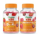Livlig vitamin D3 + Vitamin K2 Kids + Probiotic 2 miljarder CFU Kids, Gummies Bundle - Great Tasting, Vitamin Supplement, Gluten Free, GMO Free, Chewable Gummy