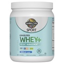Garden of Life Sport Whey Plus Weight Management med Amino Energy - 20g Grass Fed Protein Isolat för kvinnor och män - Vanilla Powder - med Capsimax, 2 miljarder CFU Probiotics, cirka 15 portioner