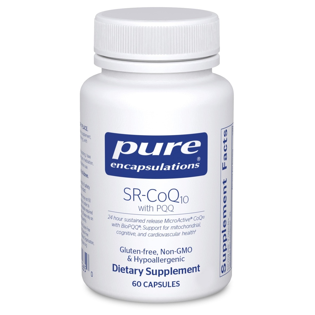 Rena inkapslingar SR-CoQ10 med PQQ - Heart Health Support * - Hållbar frisättningsteknik - Antioxidanter Supplement - Glutenfri, Vegetarian & Non-GMO - 60 kapslar