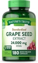 Naturens Sanning Grape Seed Extract 24.000 mg | 180 kapslar | Standardiserat Supplement | Non-GMO & Gluten Free Formel