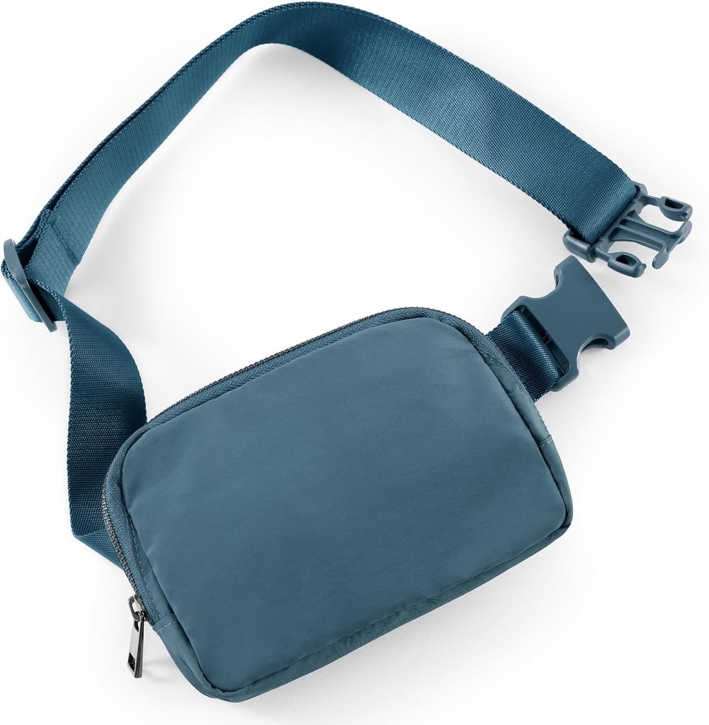 ODODOS Unisex Mini Belt Bag med Justerbar Strap Small Fanny Pack för träning som kör resande vandring, blå