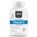 365 av Whole Foods Market, High Potency Vitamin C med Rose Hips, Vegan, 100 tabletter