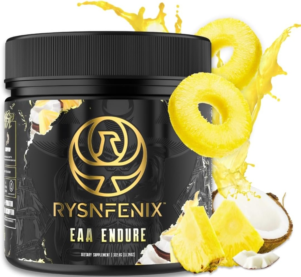 EAA Endure - 11g EAA + BCAA med Astragin & Black Pepper Extract för förbättrad Amino Acid Absorption & Aquamin Electrolytes för Hydration | 25 portioner (Pina Colada)