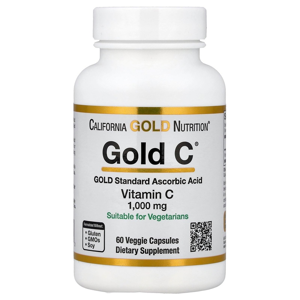 Kalifornien Gold Nutrition Gold CTM, USP Grade Vitamin C, 1000 mg, 60 Veggie Capsules