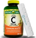 Vitamin C 500mg, Chewable Tablets, Dietary Supplement, 200 Count (Inkluderar Bonus Pill Organizer) - 1 Pack