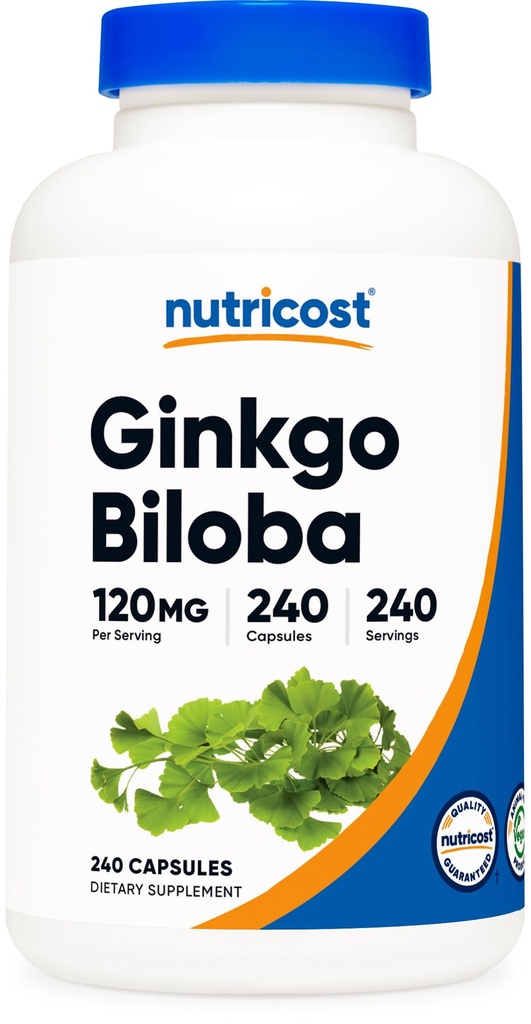 Nutricost Ginkgo Biloba 120mg, 240 kapslar - Extra styrka Ginkgo Biloba Extract - Gluten Free & Non-GMO