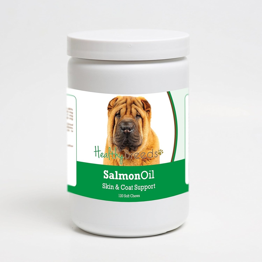 Friska raser kinesiska Shar Pei laxolja mjuka Chews 120 greve