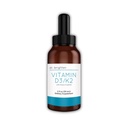 Dr Brighten Vitamin D3/K2 - Mycket koncentrerad flytande D3 K2 droppar - Kosttillskott för starkt immunsystem och benhälsa, 2 Fl Oz