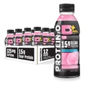 Protein2o 15g Whey Protein Isolate Hydration Drink Plus Energy & Focus, 350mg Electrolytes, Vitamins B5 & B6, Sugar Free, Cotton Candy, 16,9 oz Bottle (Pack of 12)