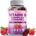 Sugar-Free Vitamin B Komplex Gummies för kvinnor - Vegan b Vitamins Komplex med Methyl B12, Methyl Folate - Plus Vitamin C, Zink, Inositol - Stöder energi, Immune, Hälsosamt hår, Hud (60 greve)