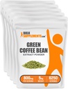 BulkSupplements.com Green Coffee Bean Extract Powder - Green Coffee Bean Supplements, Green Coffee Bean Powder - Energy Support, Gluten Free, 800mg per servering, 5kg (11 lbs) (Pack of 5)