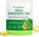 Olja av Oregano Softgels, 120 greve Oregano Oil Supplement Capsules, 2 i 1 6000mg Oil Oregano med Black Seed Oil 200mg, Organic Oregano Oil Extract, Non-GMO, Gluten Free