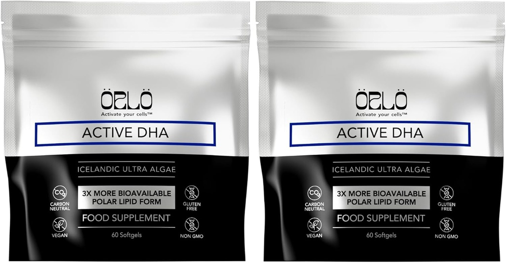 Orlo DHA – Vegan DHA Supplement (EPA & DHA) – Omega 3 Fish Oil & Krill Alternative – Plant-Based Omega-3 Algerolja – Brain & Heart Support (120 Mini Burpless Softgels)