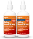 Grundläggande vård Premium Saline Nasal Moisturizing Spray, omedelbart lugnande Nasal Mist Nose Spray, icke-Medicated Relief, 3 fl oz (Pack of 2)