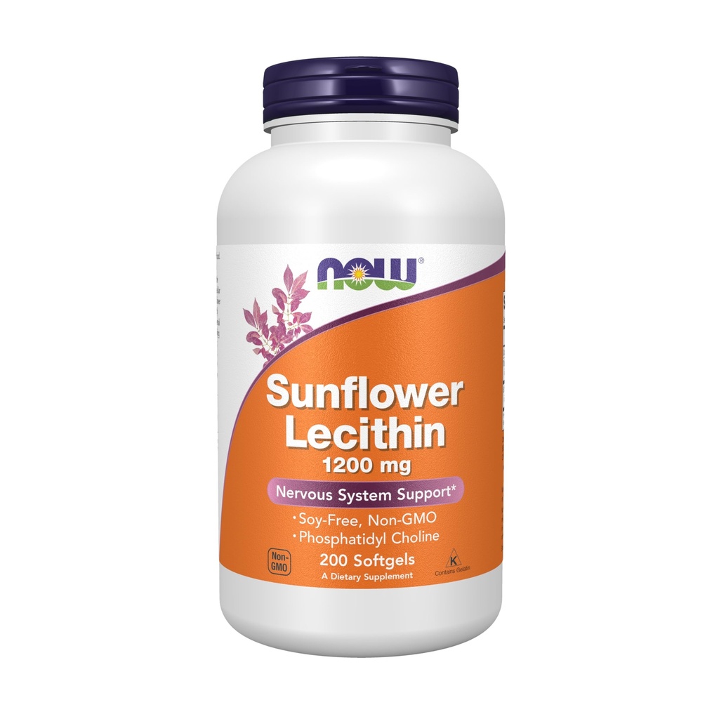 NU Tillägg, Sunflower Lecithin 1200 mg med Phosphatidyl Choline, 200 Softgels