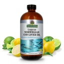 Nature's Answer Cod Liver Oil Liquid Supplement, 16-Fluid Ounces | Främjar ett hälsosamt hjärta och hjärna | Kognitivt och kardiovaskulärt stöd | Stor smak (Pack av 1)