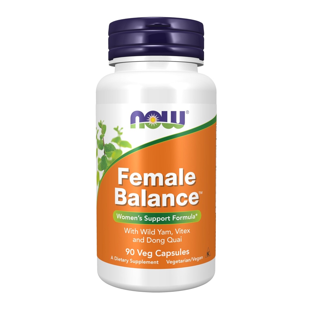 NOW Foods Supplements, Female BalanceTM med Wild Yam, Vitex, Dong Quai, GLA, Vitamin B-6 och Folate, 90 kapslar
