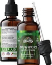 Mugwort Extract Liquid Drops - Organic Relaxation, Sleep Support Drops - Natural Mugwort Tincture - Tillverkad i USA - 2 Fl Oz