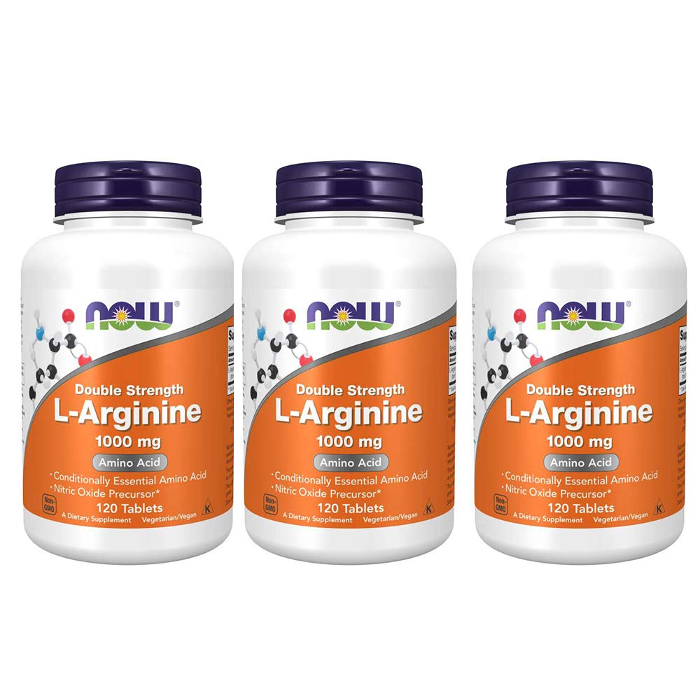 Nu livsmedel L-arginin 1000 mg, 120 tabletter (Pack of 3)