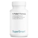 Supersmart H. Pylori Formel 20 miljarder CFU per dag (High Potency) - Patented Pylopass Probiotic Lactobacillus Reuteri DSM 17648 Supplement | Non-GMO & Gluten Free - 60 Vegetariska kapslar