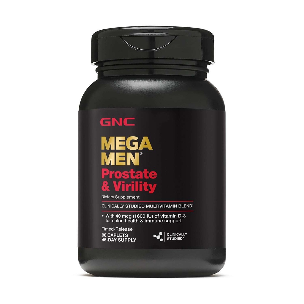 GNC Mega Men Prostate och Virility Multivitamin, stöder optimal sexuell hälsa och prostata hälsa, 90 greve