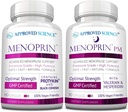 Godkänd Science Menoprin - Menopause Support - Protykin, Black Cohosh - 1 Bottle Menoprin Day + 1 flaska Menoprin PM - Vegan