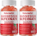 Magnesium Glycinate Gummies 1000mg - Sugar Free Magnesium Potassium Supplement with Vitamin D, B6, CoQ10 for Calm Mood & Sleep Support - 120 Strawberry Gummies -2 Pack