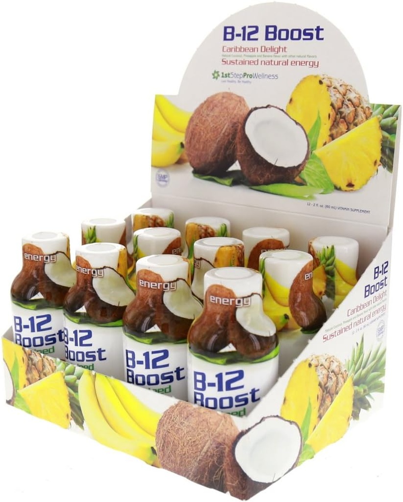 1: a steget Högpresterande Fitness B-12 Boost, 12-2oz Bottles