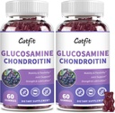 Catfit Glucosamine Chondroitin Gummies,Extra Strength Joint Health Support Supplement med MSM & Elderberry, Antioxidant Immune Support Supplement för vuxna män och kvinnor (2 Pack)