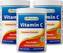 Bästa naturliga 100% Pure Vitamin C Powder Non-GMO 1 lb (454 Grams) Pulver (även kallad askorbinsyra) (1 LB (Pack of 3))