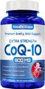 Q10 800mg kapslar | Vegan Friendly Coenzyme Q10 800mg från Easy Absorption Ubiquinone Supplement for Skin Heart and Energy Support | Made in the USA in cGMP Facilities (100 portioner)