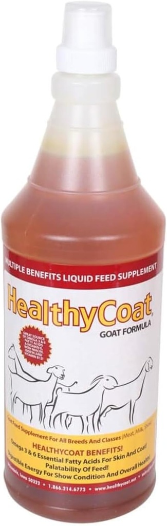 HealthyCoat Goat Formel: Kvart. Hud, rock, kroppsvillkor, allergier, immunsystem, mjölkproduktion.