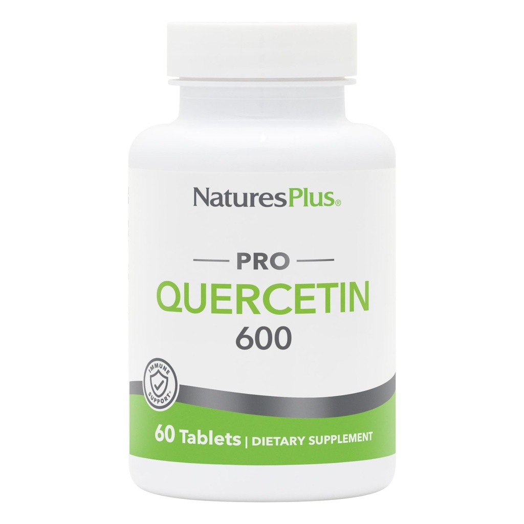 Natures Plus PRO Quercetin 600 mg - 60 tabletter - Non-GMO, Vegan & Gluten Free - 60 portioner