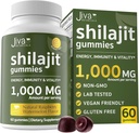 Jiva Botanicals Pure Shilajit från Himalayas Gummies for Men & Women - Shilajit Gummies 1000mg för hälsosam åldrande, immunsystem & Normal Energy Support - Sugar-Free, Vegan, 60 Count (Pack of 1)