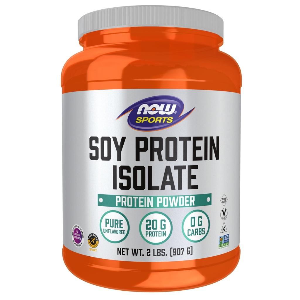 Nu Foods Sport Nutrition, Soy Protein Isolate 20 g, 0 Carbs, Unflavored Powder, 2-pund