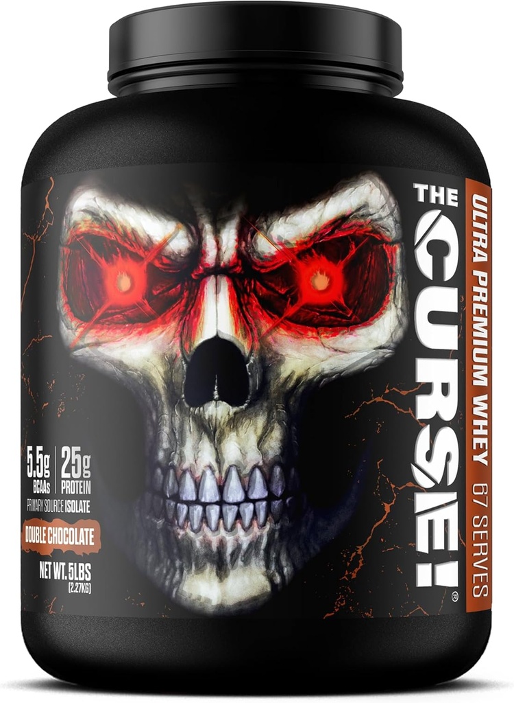 JNX SPORTS Förbannelsen! Ultra Premium Whey Protein Powder Double Chocolate 5lb | 25g Protein Per Serve, Primär Källa Whey Isolat