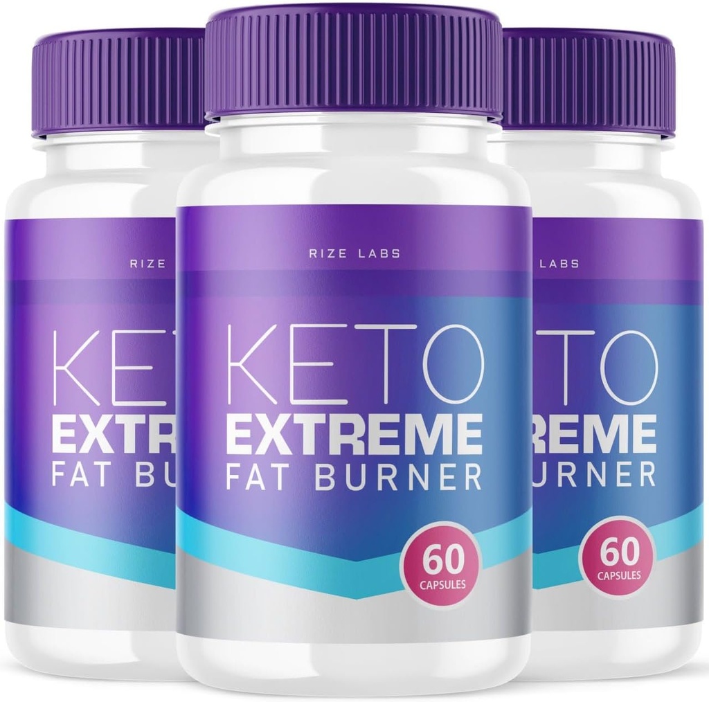Rize labs Keto Extreme Capsules, Keto Extreme Fat Burner Supplement, Keto Extreme för Total Body Health, Keto Extreme Maximum Strength Formel (180 kapslar) (Pack of 3)