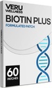 Veru Wellness Biotin Plus Daily Patch - B7, Collagen - Självhäftande tidsfrisättning Patch (60 dagar)
