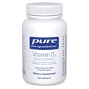 Rena inkapslingar vitamin D3 25 mcg (1 000 IE) - Tillägg för att stödja ben, gemensam, bröst, hjärta, kolon & immunhälsa - med Premium Vitamin D - 250 kapslar