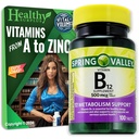 Hälsosamt överskott Vitamin B12 Tabletter 500 mcg 100 tabletter och Vital Volumes Tips Card