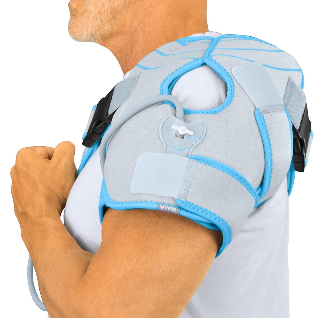Arctic Flex Shoulder Ice Pack Brace - Cold Compression Wrap med pump - Stöder Rotator Cuff, Frozen Shoulder, Tendinitis, Dislocated Joints, Labrum Tears, Pain, Sprains - Fits Left eller Right Shoulder
