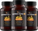 UpWellness Golden Revive + Joint Support Supplement med gurkmeja med svartpeppar, Quercetin och Magnesium- gurkmeja Boswellia Supplement - 6 Aktiva ingredienser - 60 kapslar, 3 Pack