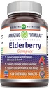 Fantastiska formler Elderberry Complex Supplement | 120 Tabletter | Berry Flavor | Non-GMO | Gluten-Free | Tillverkad i USA