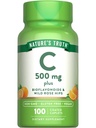 Naturens Sanning Vitamin C med Rose Hips och Bioflavonoider | 500mg | 100 Caplets | Vegan, icke-GMO & Gluten Free