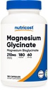 Nutricost Magnesium Glycinate Capsules, 180 Capsules, 210mg