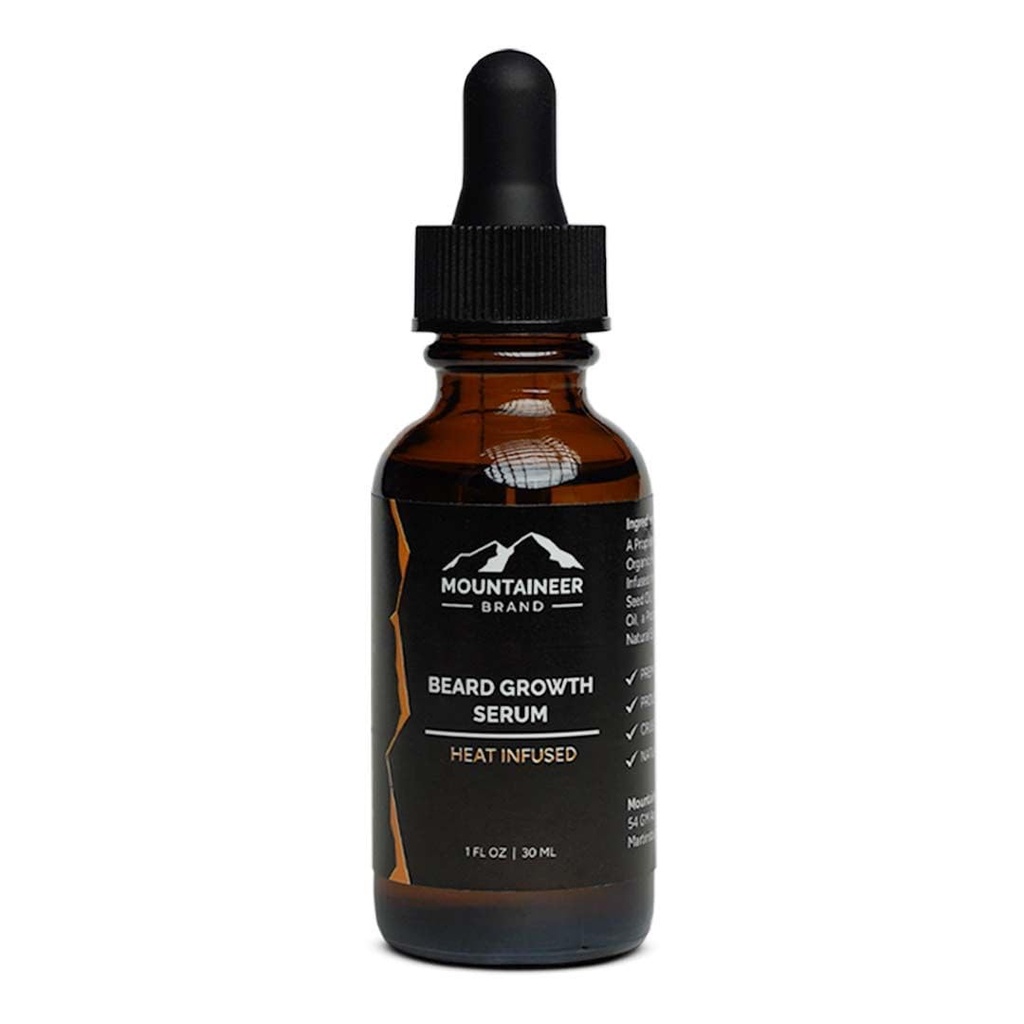 Mountaineer Brand Beard Growth Serum 1 oz. | Den ursprungliga skäggtillväxtoljan för att odla en tjockare och fullare skägg | Naturhårtillväxt Serum