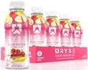 RYSE Clear Protein Drink - Strawberry Banana - 100 kalorier, 22g Whey Isolate Protein Shake, Sugar-Free, 0g Fat & Laktosfri - Uppfriskande Ready-to-Drink Beverage - 16,9 fl oz Bottles (12-Pack)