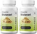 Organisk Shatavari 1200mg, 60 kapslar - Laktationsstöd Vitaminer, hormonbalans för kvinnor, Asparagus Racemosus Root